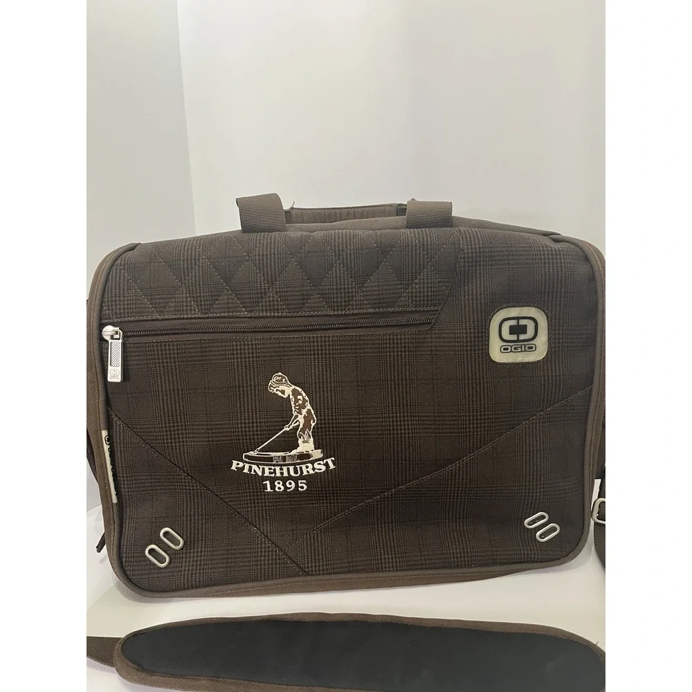 Pinehurst 1895 Messenger Bag by Ogio Brown Houndstooth-Putter Boy-Vintage-E214
